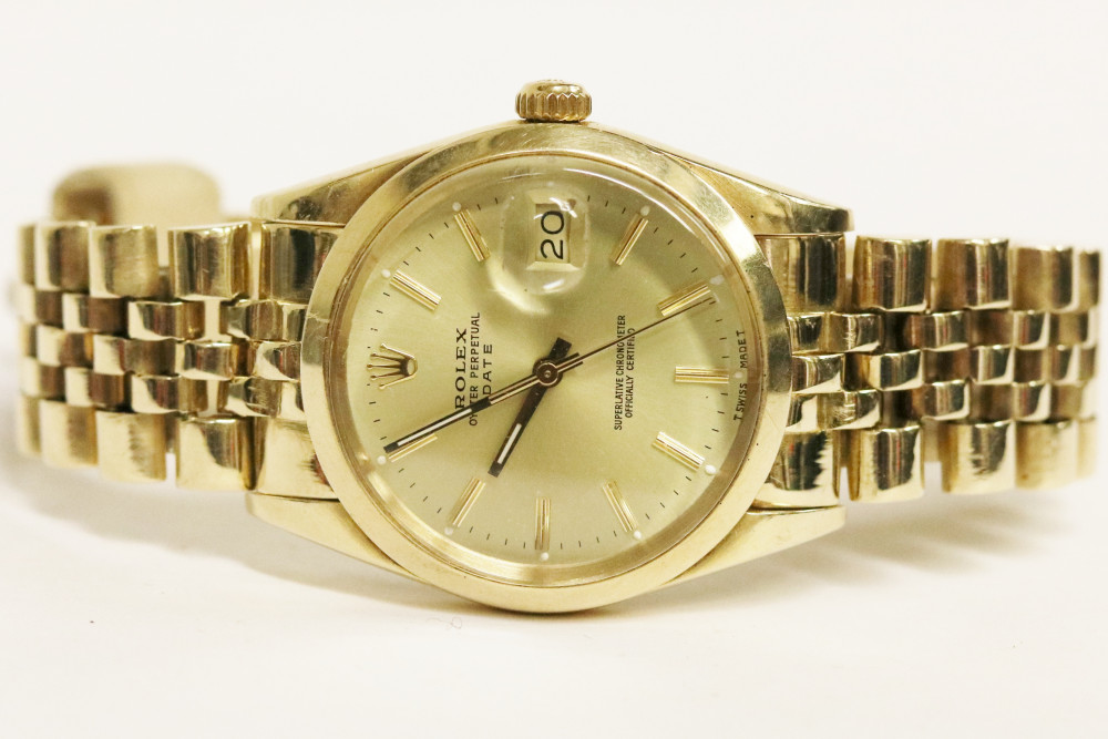 Nødvendig Rindende Gravere Rolex Date Oyster Perpetual 14kt Yellow Gold - Pearson's Jewelry