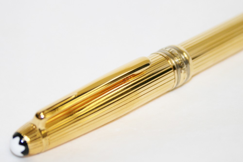 Montblanc Sterling Gold Vermeil Fountain Pen Double Broad