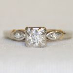 Antique Three Stone Diamond Engagement Ring - 0.25ct