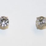 White Gold Round Diamond Studs - 1.40ct TW