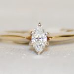 Marquise Cut Diamond Engagement Ring - 0.27ct