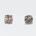 Round Brilliant Cut Diamond Stud Earrings - 0.94ct Total Weight