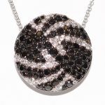 Dilamani Micro Pave Black and White Diamond Necklace