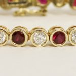 Diamond and Ruby Tennis Bracelet