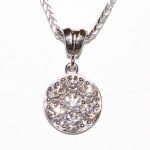 White Gold Diamond Cluster Pendant - 1.00ct TW