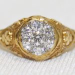 Diamond Cluster Filigree Ring