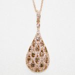 Dilamani Rose Gold Champagne Diamond Pendant
