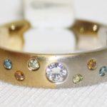 5mm Wedding Band with Fancy Color Diamonds