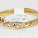 Curved Floral Wedding Band