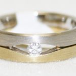 Christian Bauer Two Tone Diamond Wedding Band
