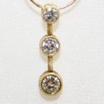 Simon G. Three Stone Diamond Pendant