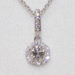 Diamond Halo Pendant - 0.40ct. Total Weight