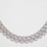 White Gold Fringe Necklace