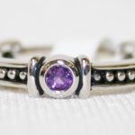John Atencio Antigua Amethyst Stack Ring