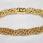 Citra Yellow Gold Twisted Mesh Bracelet
