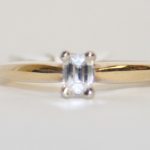 Emerald Cut Diamond Solitaire Engagement Ring - 0.24ct.