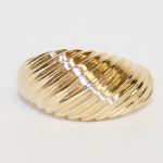Yellow Gold Shrimp Dome Ring