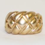Yellow Gold Satin Finish Dome Ring