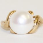 Yellow Gold Pearl Ring