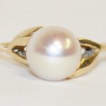 Yellow Gold Pearl Ring