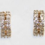 Yellow Gold Diamond Double Row Earrings - 0.50ct tw