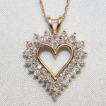 Yellow Gold Open Heart Necklace - 3.00ct TW