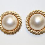 Yellow Gold Mabe Pearls Earrings
