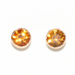 5mm Citrine Stud Earrings Yellow Gold