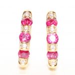 Carelle Ruby and Diamond Earrings