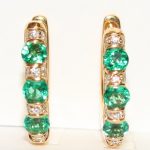 Carelle Emerald and Diamond Earrings