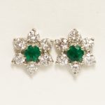 Diamond and Emerald Earrings