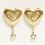 Yellow Gold Diamond Dangle Earrings