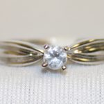 White Gold Diamond Engagement Ring - 0.17ct