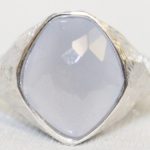 Vianna Brasil White Gold Vermeil Chalcedony Ring