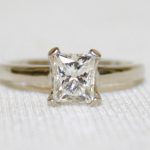 Rectangular Modified Brilliant Cut Diamond Solitaire - 1.07 ct.