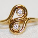Yellow Gold Toi et Moi Diamond Ring - 0.10ct TW