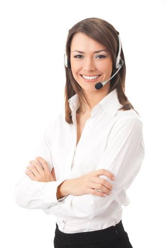 Professional woman with headset