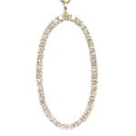 White Gold Infinity Diamond Oval Necklace - 0.42ct. TW