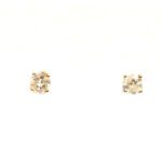 Yellow Gold Diamond Stud Earrings - 0.25ct TW