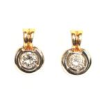 Two Tone Diamond Earrings - 1.00 ct. TW