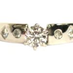 Platinum Diamond Engagement Ring - 0.46 ct.