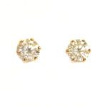 Yellow Gold Diamond Stud Earrings - 2.04 ct TW