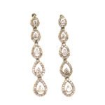 White Gold Diamond Dangle Earrings - 1.00 ct TW