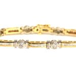 Two Tone Diamond Tennis Bracelet - 3.20 ct TW