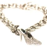 White Gold Diamond Shoe Charm Bracelet