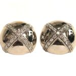 Circle Diamond Dome Earrings - 0.58ct TW