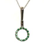 Tsavorite Garnet Platinum Necklace