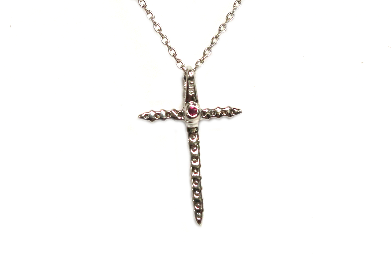 Roberto Coin Cross Necklace With Diamonds In Rose Gold | ModeSens