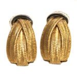 Roberto Coin 18k Yellow and White Gold Woven Silk Earrings