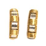 Roberto Coin Apassionata Two Tone Hoop Earrings
